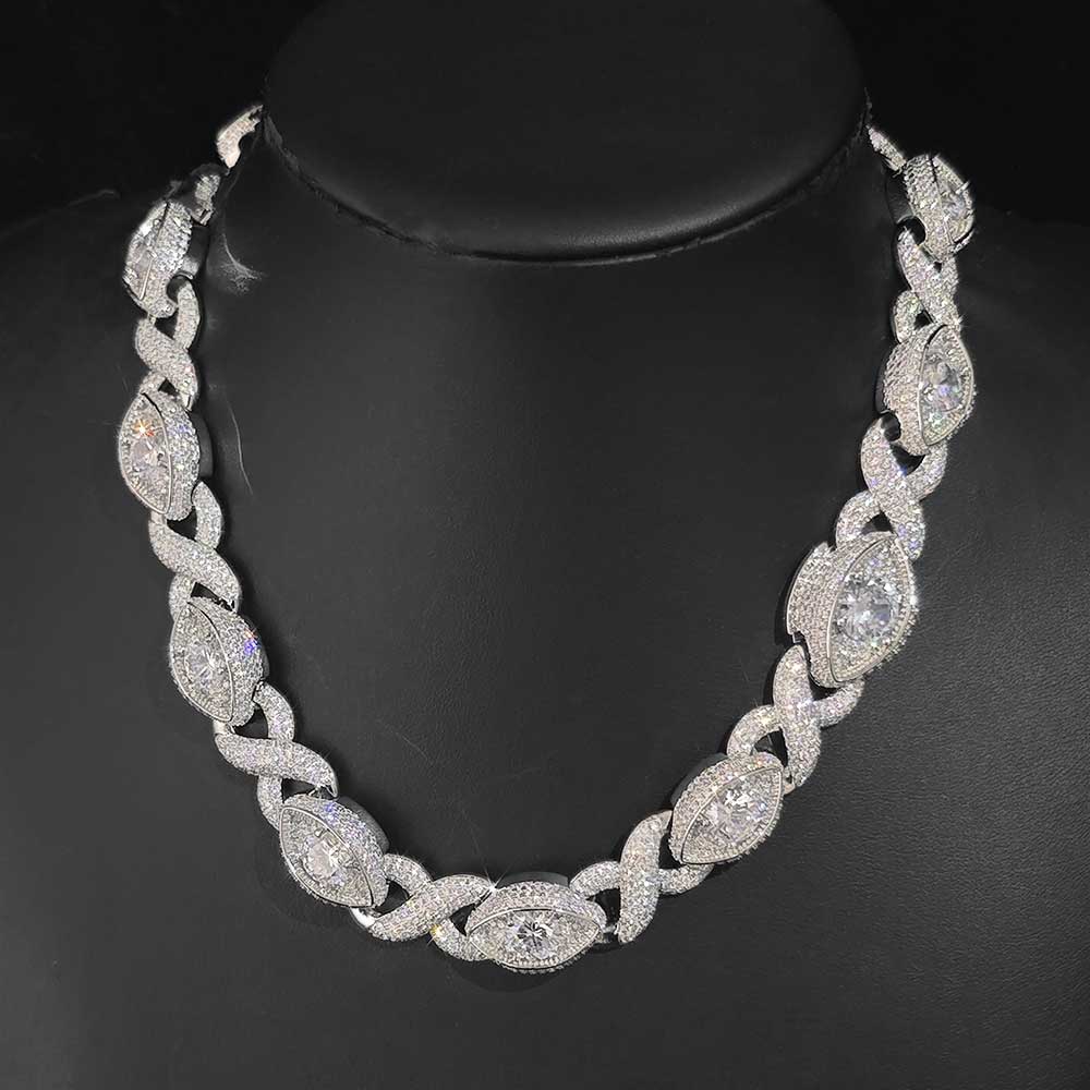 Men Accessories Evil Eye - 15MM Iced Out Evil Eye Infinity
