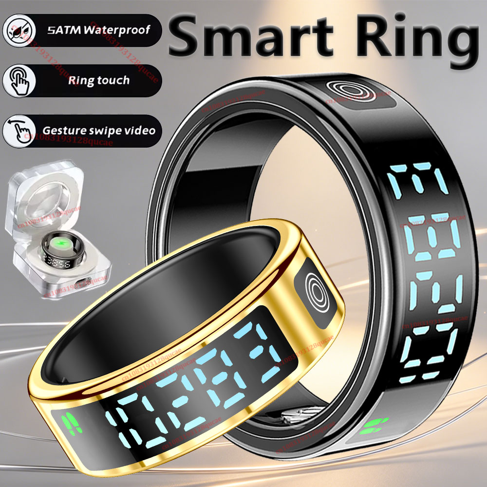 Men'S Accessories Display - 2026 R12 Smart Ring with Display