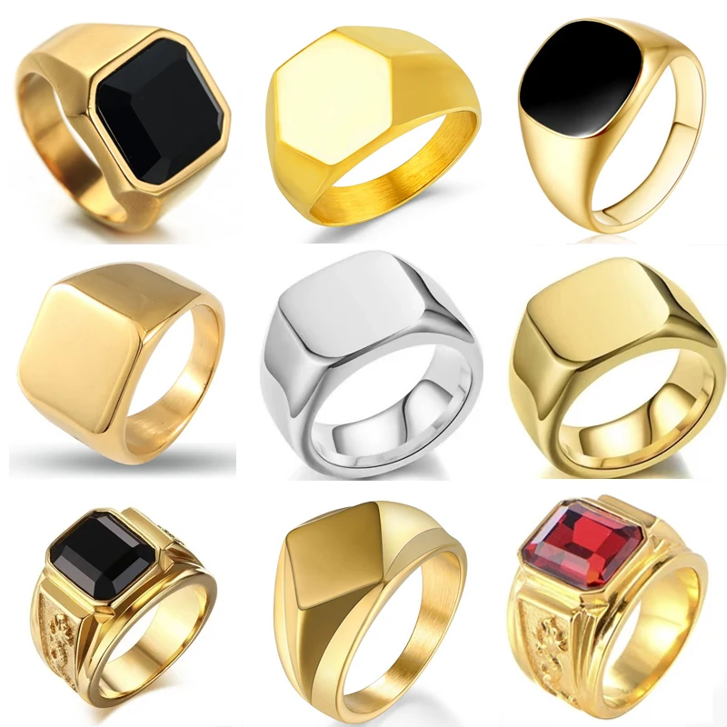 Men'S Accessories Jewelry Sale - Biker Punk Style Rings for Men
