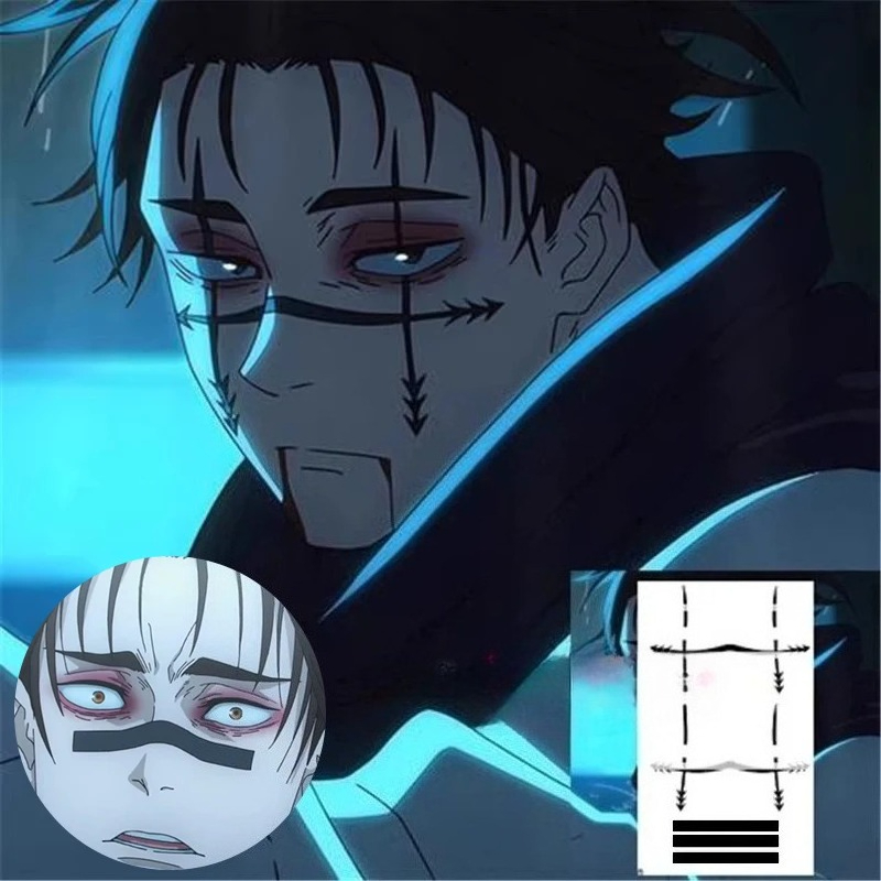 Men Accessories For Party - Choso Tattoo Sticker Anime Jujutsu Kaisen