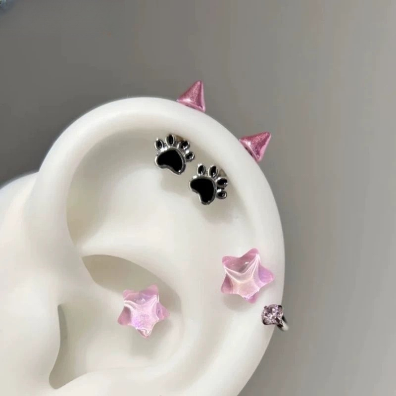New Sale 1pair Cute Cat Paw De - Men'S Accessories Jewelry Sale ulasan dan harga
