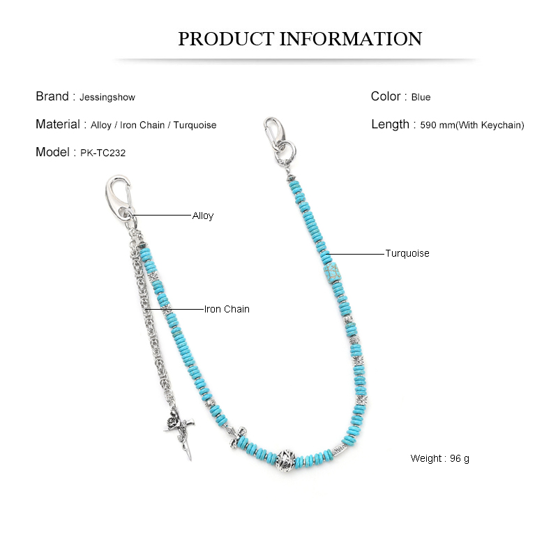 Boho Punk Jean Chain Handmade  - Men Accessories Pk ulasan dan harga