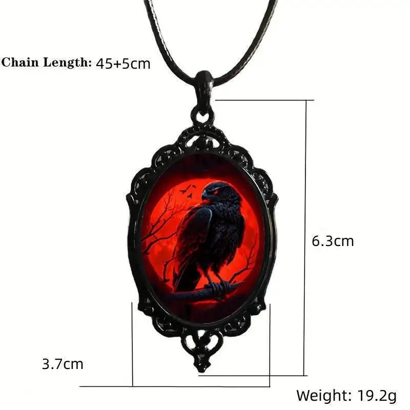 Gothic Vampire Owl Cameo Neckl - Men'S Vampire Accessories ulasan dan harga