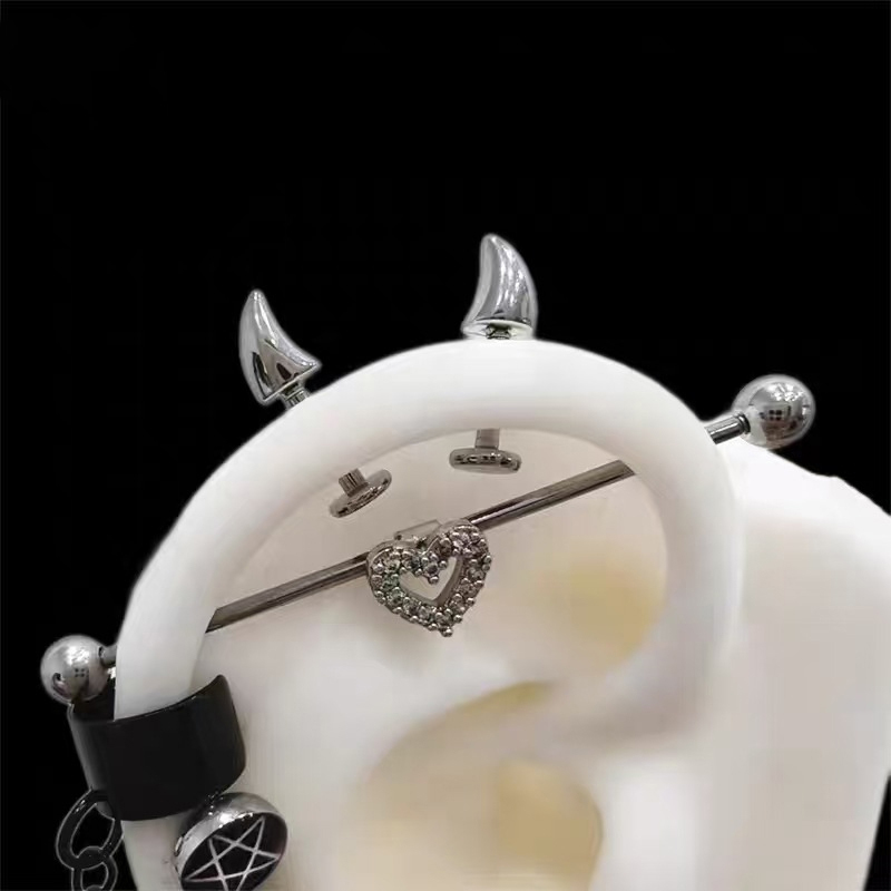 Hot Sale Cute Devil Horn Pierc - Men'S Accessories Jewelry Sale ulasan dan harga
