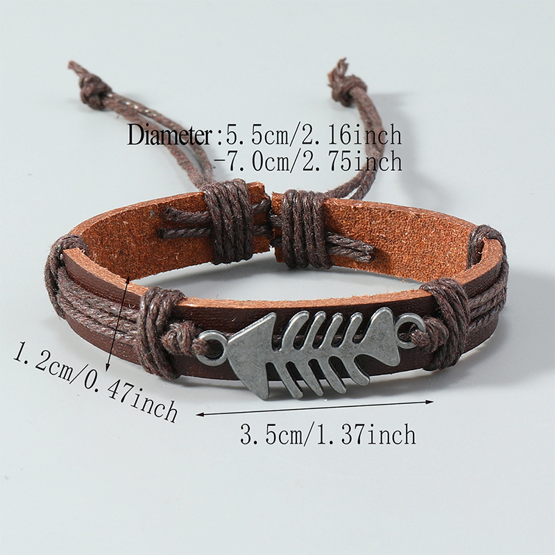 Trendy Retro Leather Woven Fis - Men Accessories Pk ulasan dan harga