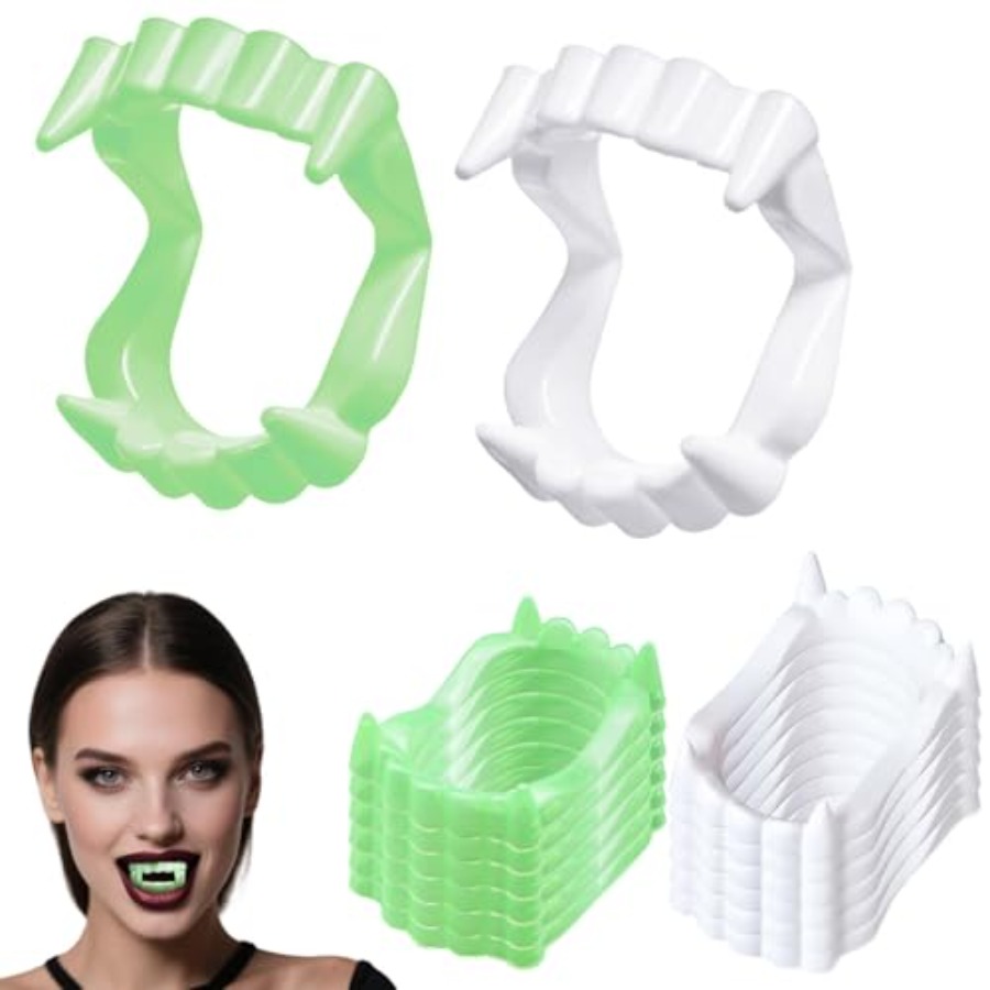 12 Pcs Halloween White Teeth F - Men'S Vampire Accessories ulasan dan harga