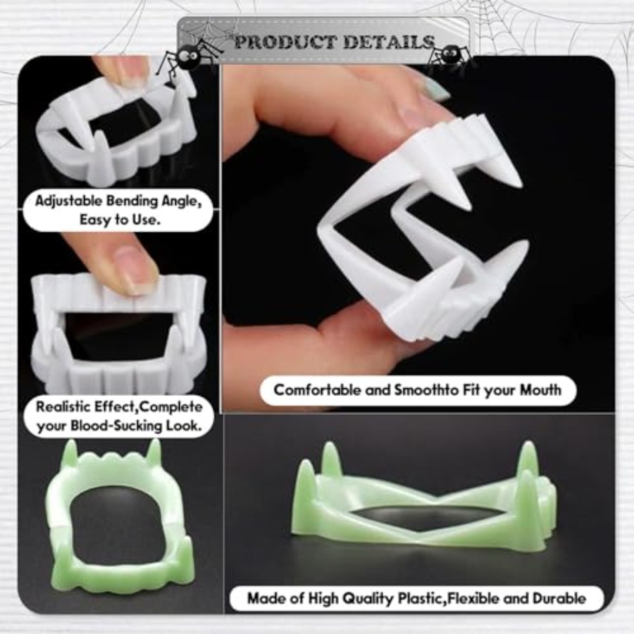 12 Pcs Halloween White Teeth F - Men'S Vampire Accessories ulasan dan harga