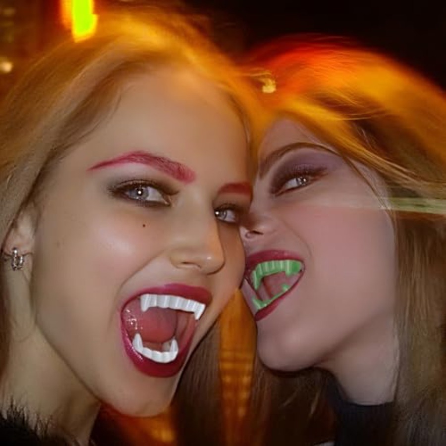 12 Pcs Halloween White Teeth F - Men'S Vampire Accessories ulasan dan harga