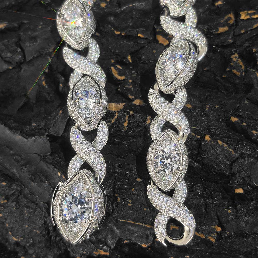 15MM Iced Out Evil Eye Infinit - Men Accessories Evil Eye ulasan dan harga