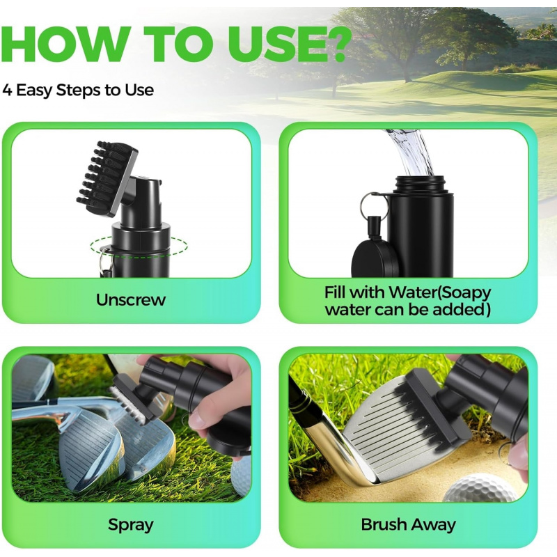 Golf Club Brush Cleaner with R - Men'S Accessories Essentials ulasan dan harga
