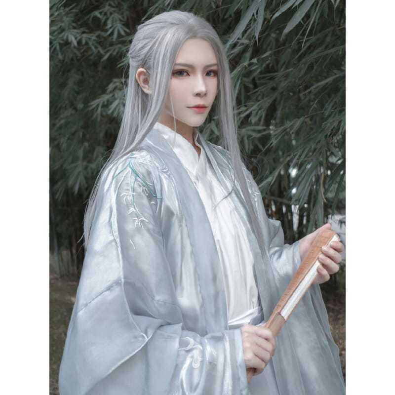 Men Hanfu Long Straight Hair A - Men Accessories For Party ulasan dan harga
