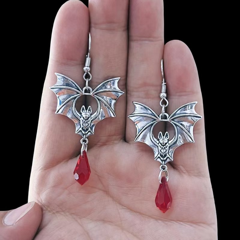Gothic Vampire Bat Earrings fo - Men'S Vampire Accessories ulasan dan harga