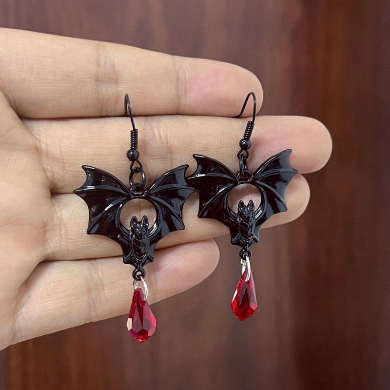 Gothic Vampire Bat Earrings fo - Men'S Vampire Accessories ulasan dan harga