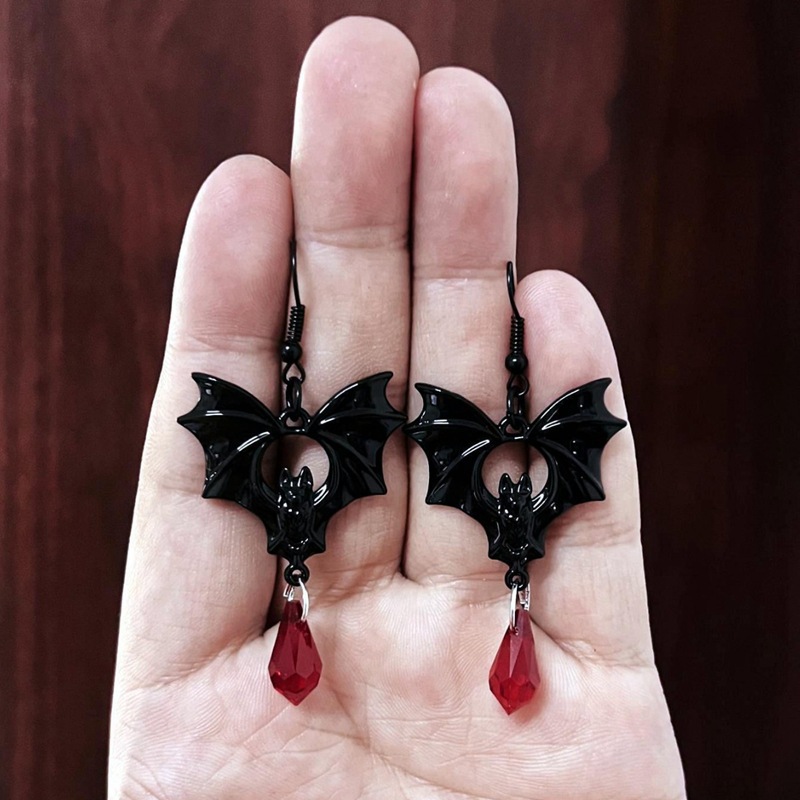 Gothic Vampire Bat Earrings fo - Men'S Vampire Accessories ulasan dan harga