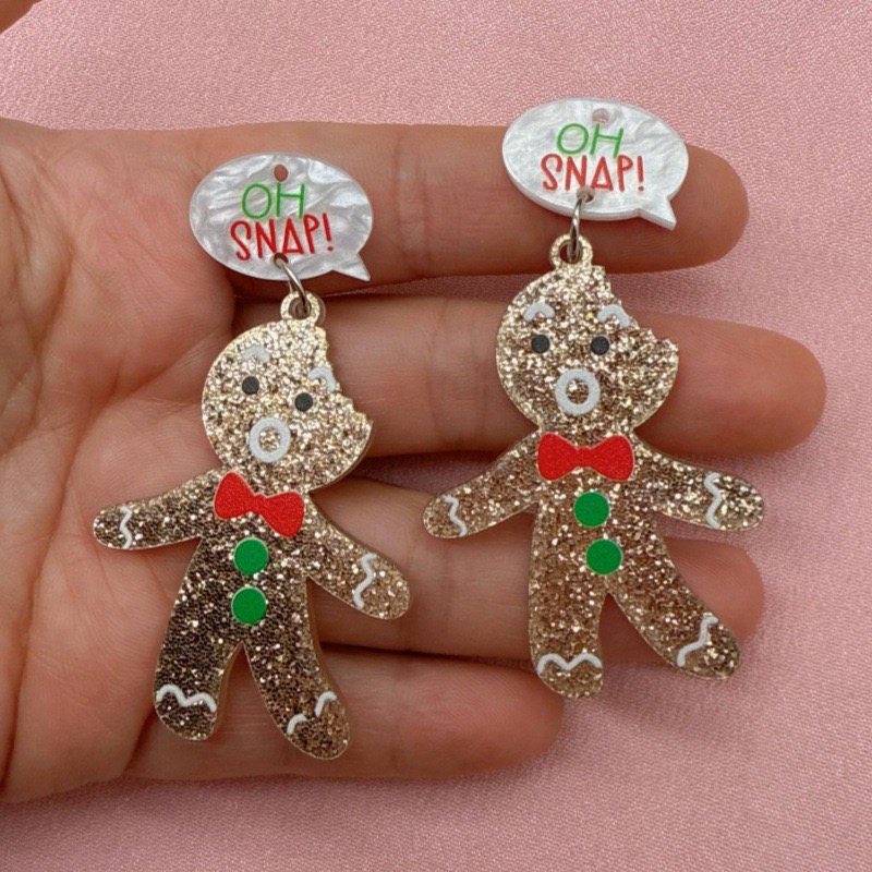 10pcs Cute Christmas Gingerbre - Men'S Accessories ulasan dan harga