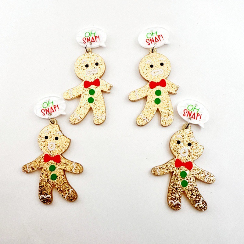 10pcs Cute Christmas Gingerbre - Men'S Accessories ulasan dan harga