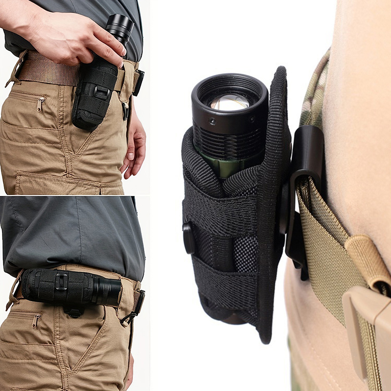 Tactical Flashlight Pouch Belt - Men Accessories Kit Bag ulasan dan harga