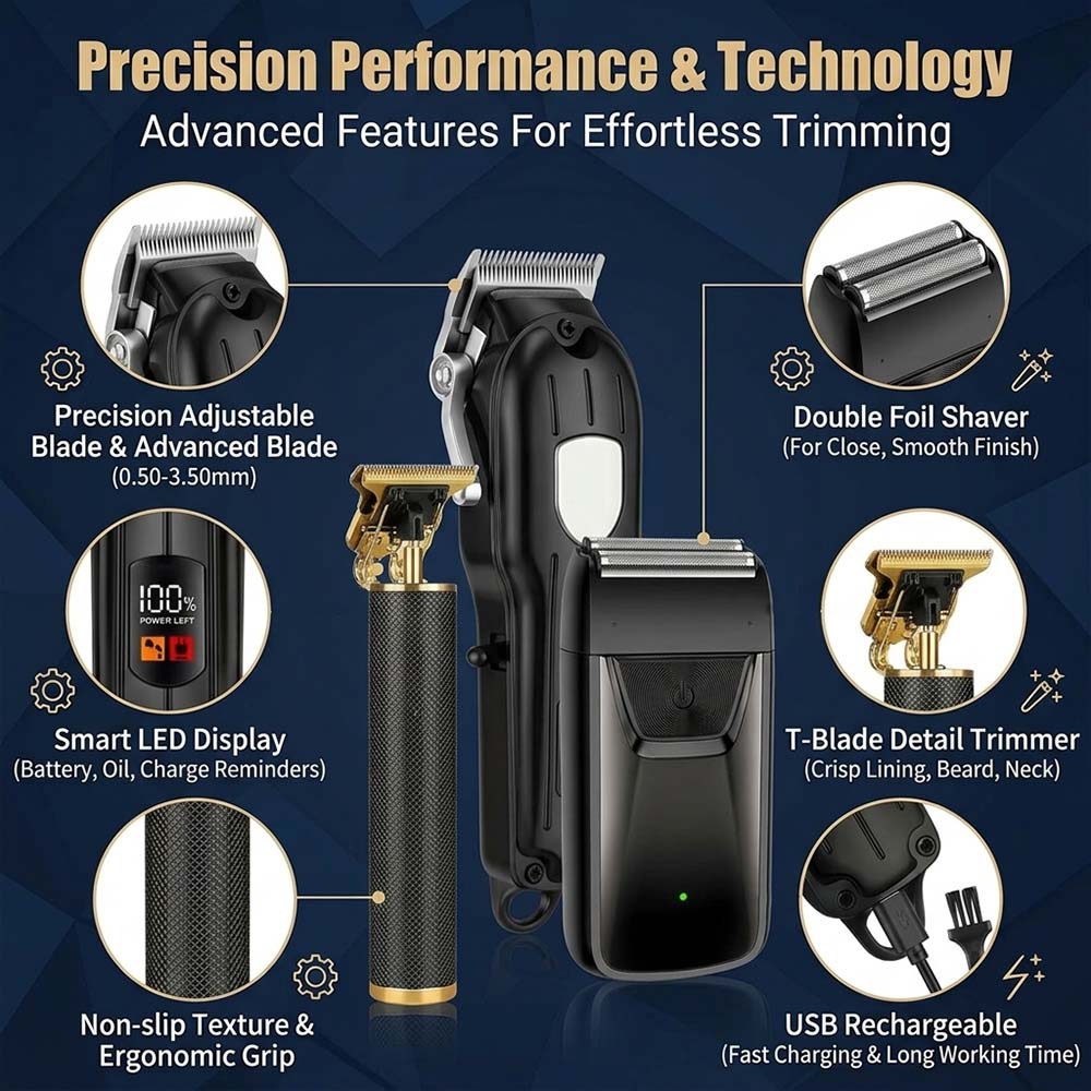 Professional Hair Clipper Set  - Men'S Accessories Display ulasan dan harga