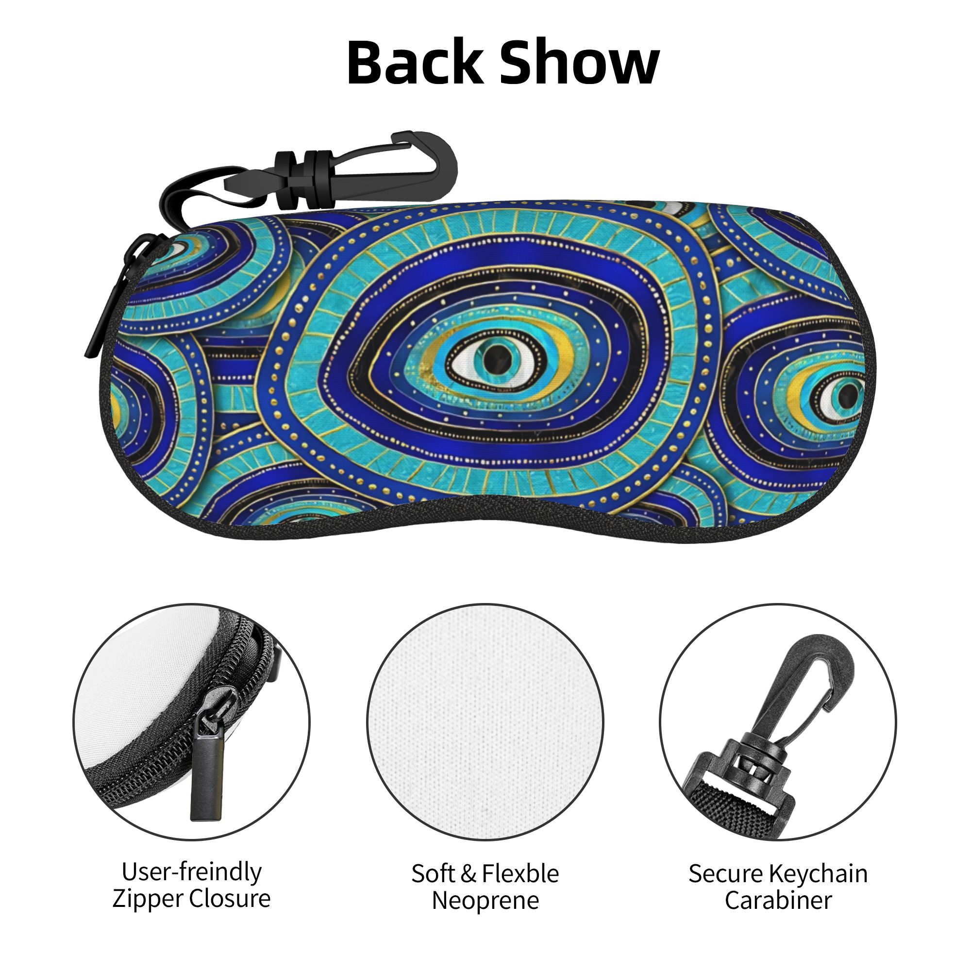 Evil Eye Amulet Pattern  Glass - Men Accessories Evil Eye ulasan dan harga