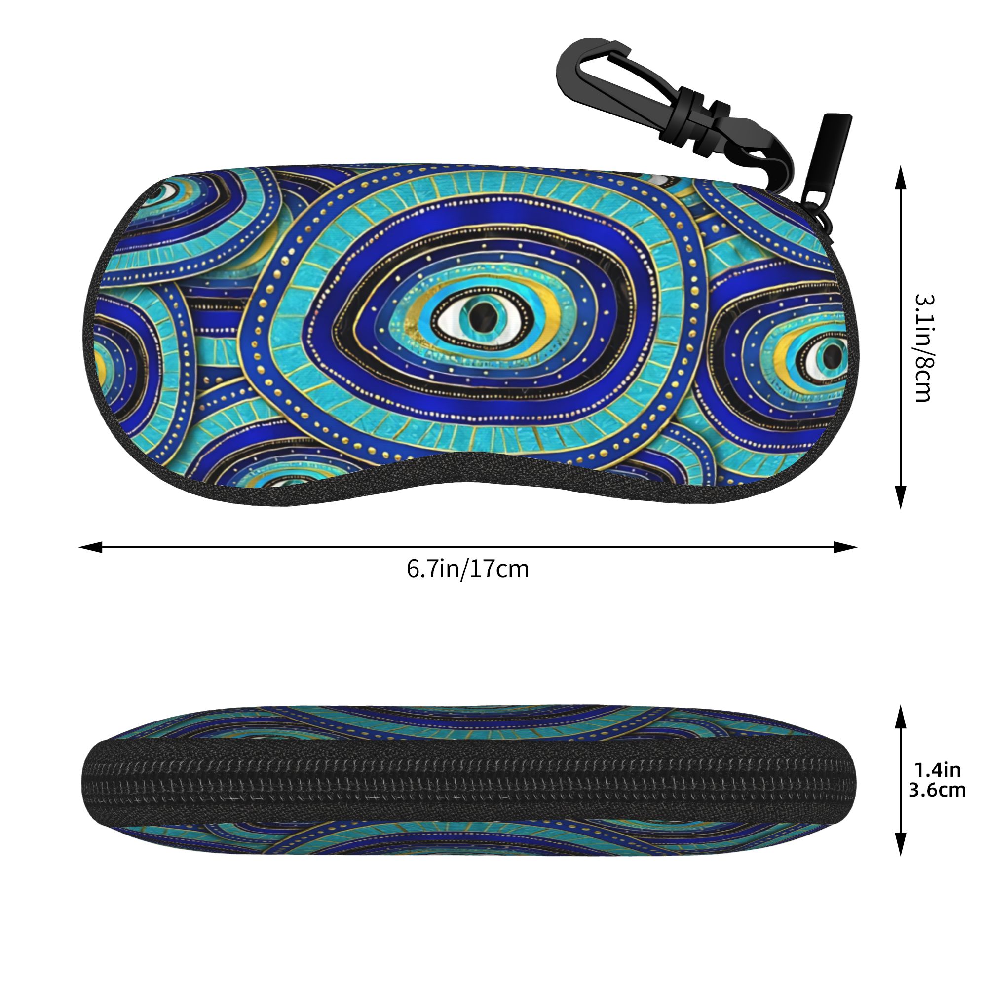 Evil Eye Amulet Pattern  Glass - Men Accessories Evil Eye ulasan dan harga