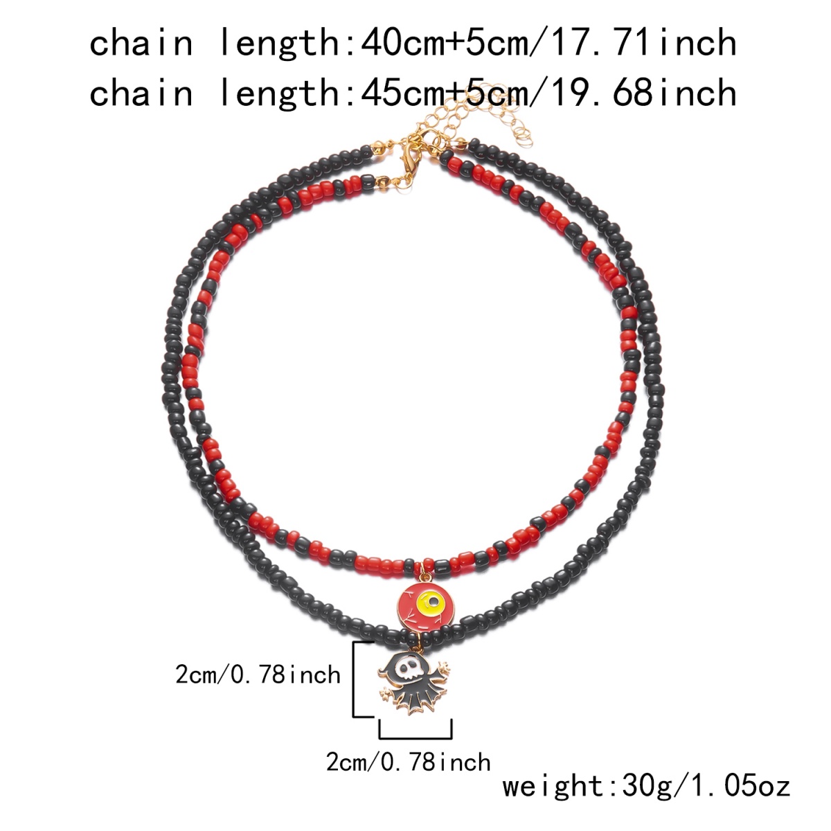Double Layer Evil Eye Pendant  - Men Accessories Evil Eye ulasan dan harga