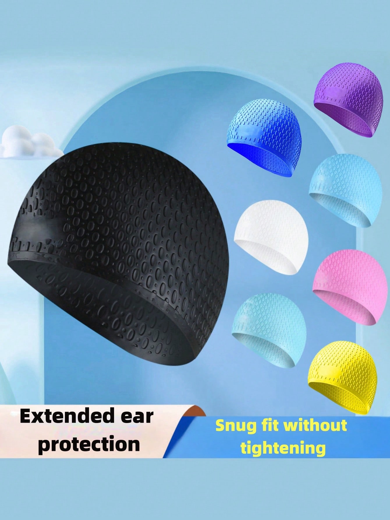 Large Silicone Swim Cap - Comf - Men'S Accessories Essentials ulasan dan harga