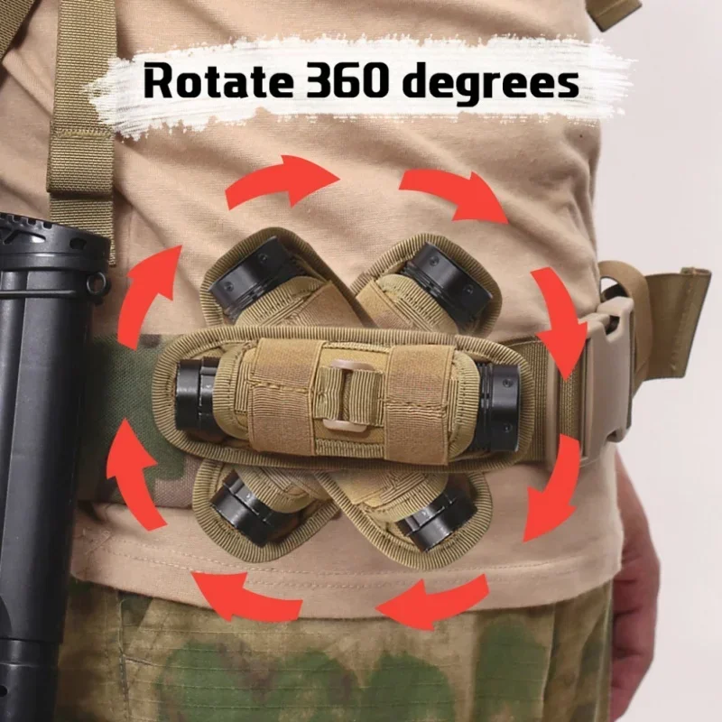 Molle flashlight bag, 360 degr - Men Accessories Kit Bag ulasan dan harga
