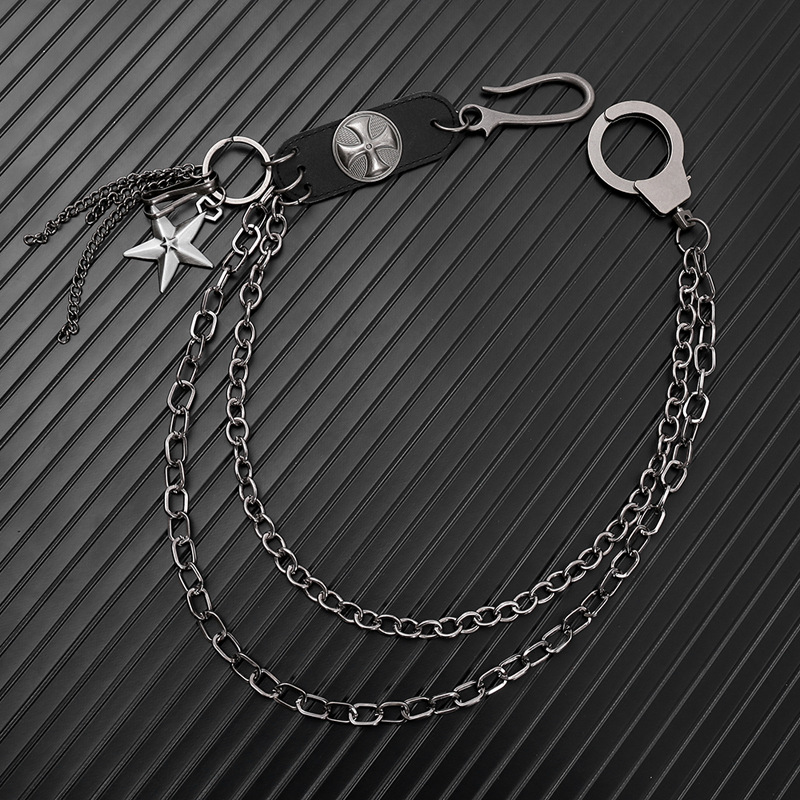 Punk Steet Cowhide Keychains C - Men Accessories Pk ulasan dan harga