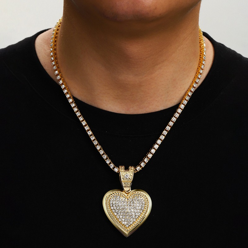 Trendy Minimalist Heart Pendan - Men'S Accessories Instagram ulasan dan harga
