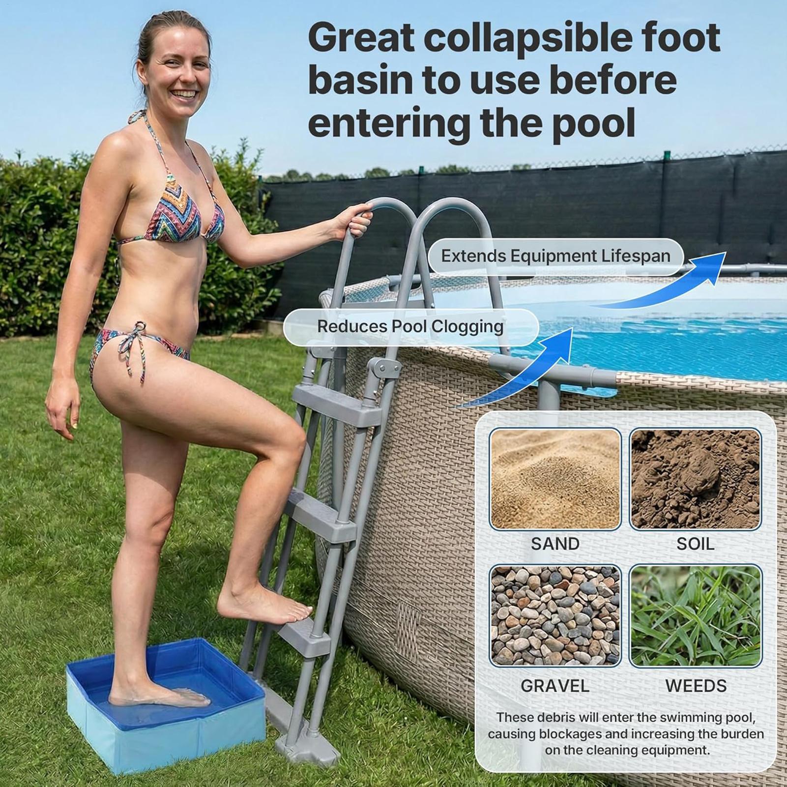 1Pc Portable Folding Foot Bath - Men'S Accessories Essentials ulasan dan harga