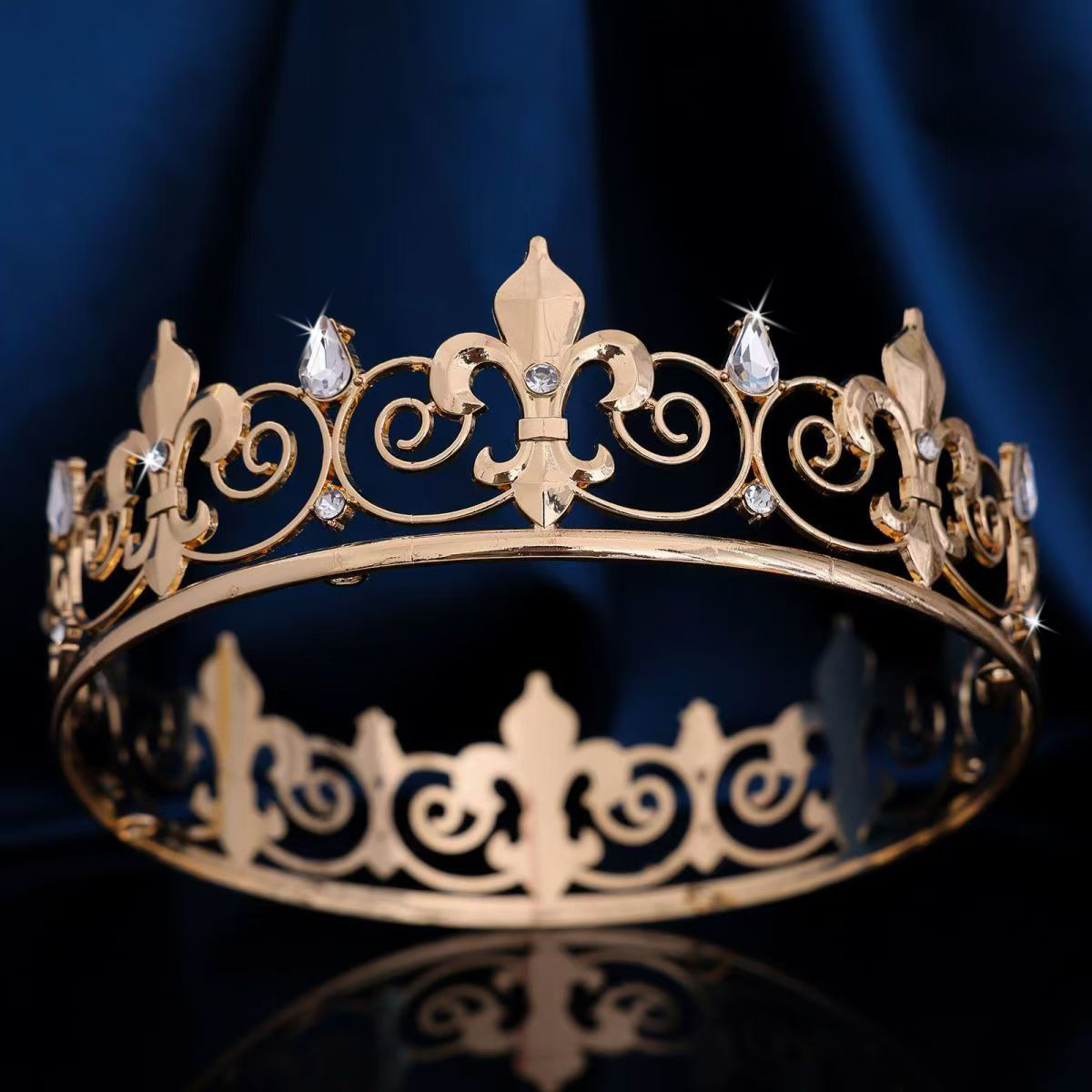 Royal King Queen Crown for Men - Men Accessories For Party ulasan dan harga