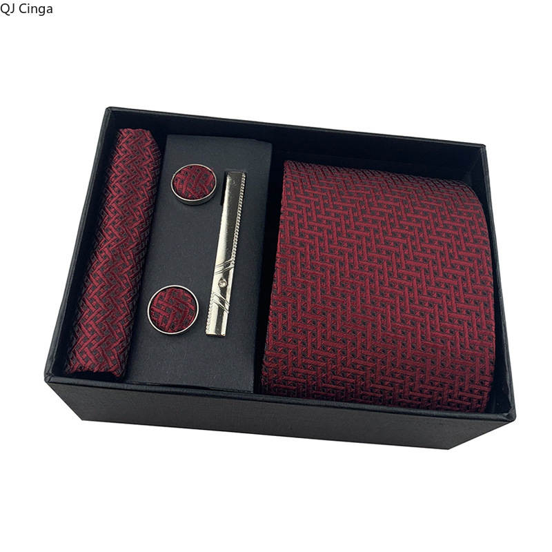 Men's Red Jacquard Fabric Tie+ - Men'S Accessories Essentials ulasan dan harga