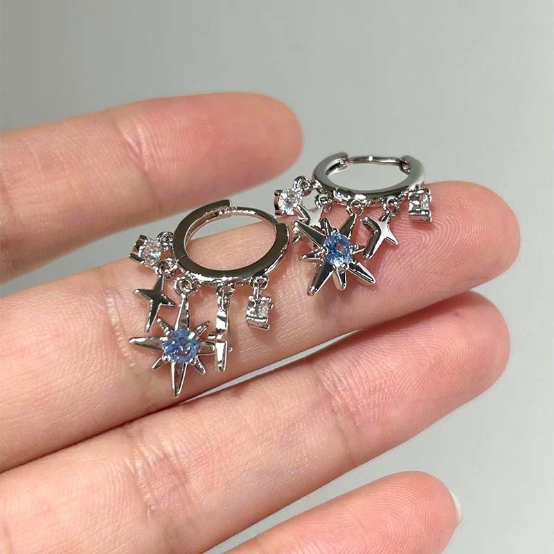 New Y2K Blue Zircon Star Tasse - Men'S Accessories Jewelry Sale ulasan dan harga