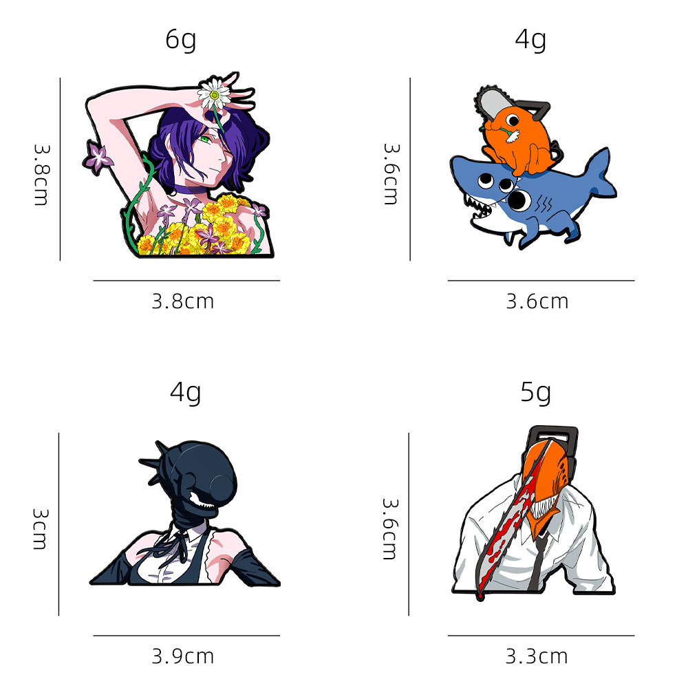 4pcs Animal Manga Characters E - Men'S Accessories Jewelry Sale ulasan dan harga